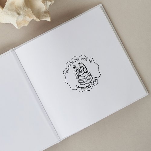 This Book Belongs To Cute Pomeranian Rubber Stamp