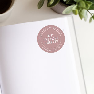 This Book Belongs To Dusty Pink Bookplate Sticker