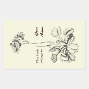 This Book Belongs To Floral Rectangular Sticker