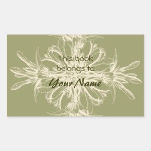 This Book Belongs To Flower Stickers