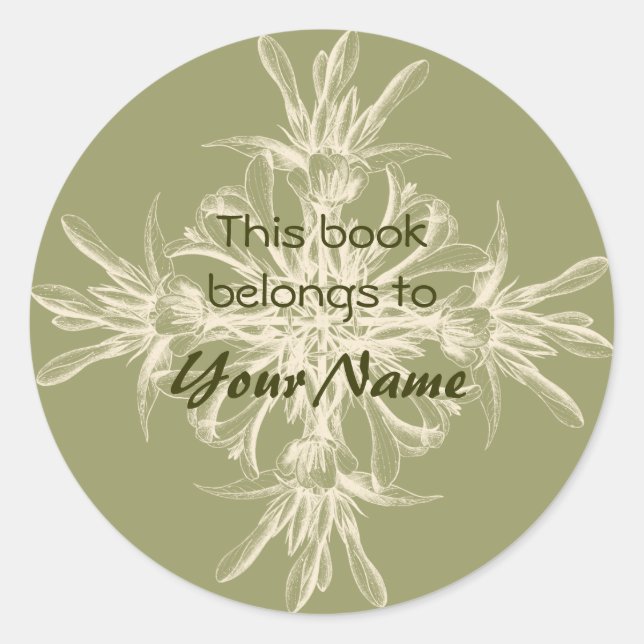 This Book Belongs To Flower Stickers (Front)