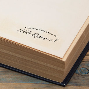 This Book Belongs To Handwritten Script Name Self-inking Stamp