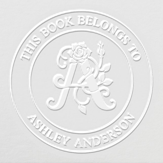 This Book Belongs To Initial A Embosser (Design)