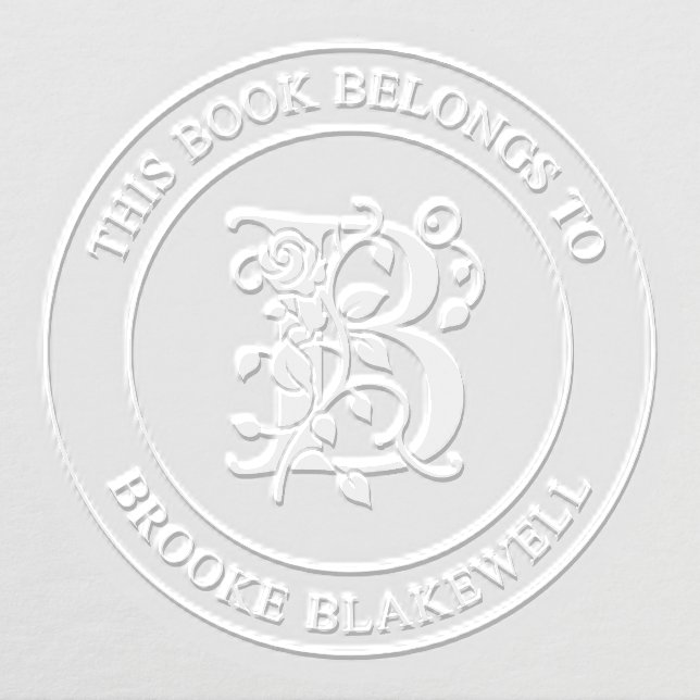 This Book Belongs To Initial B Embosser (Design)
