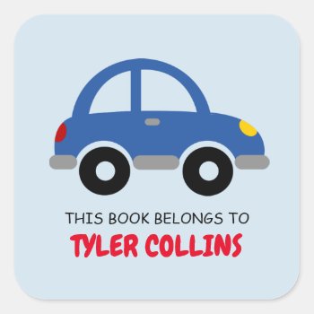 This Book Belongs To Kid's Book Label Stickers by logotees at Zazzle