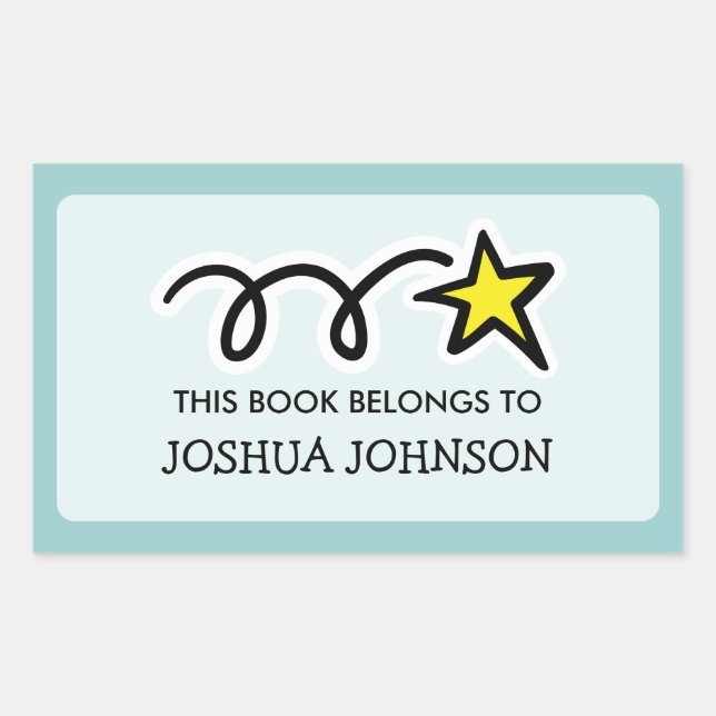 This book belongs to label sticker | Shooting star (Front)