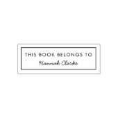 This Book Belongs To | Modern Name Bookplate Self-inking Stamp (Design)