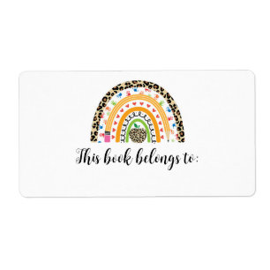 This Book Belongs To Modern Rainbow Label