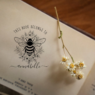 This Book Belongs To Monogram Book Stamp