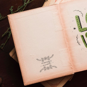 This Book Belongs To Monogram Rubber Stamp