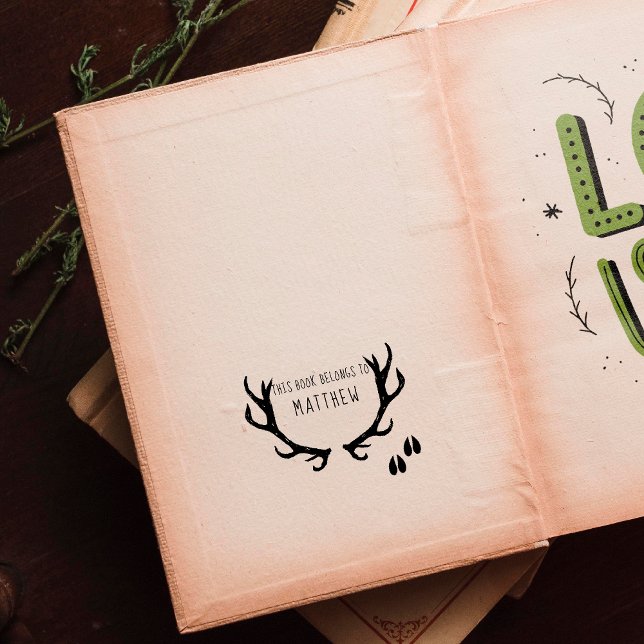 This Book Belongs To | Monogram Rubber Stamp (Creator Uploaded)