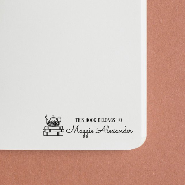 This Book Belongs To Name Bookplate Self-inking Stamp (Creator Uploaded)