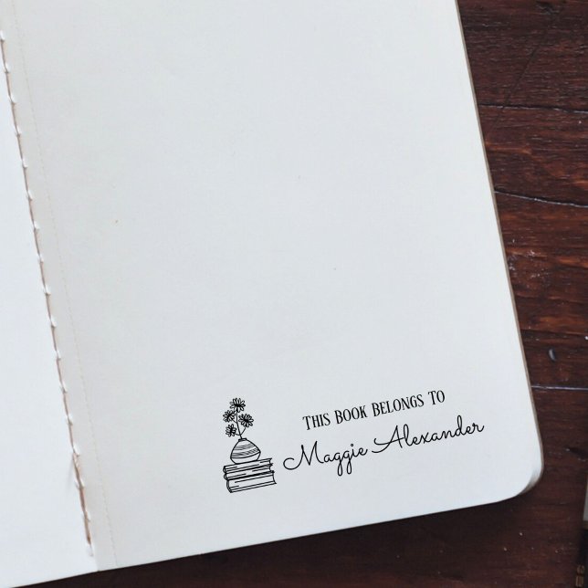 This Book Belongs To Name Bookplate Self-inking Stamp (Creator Uploaded)
