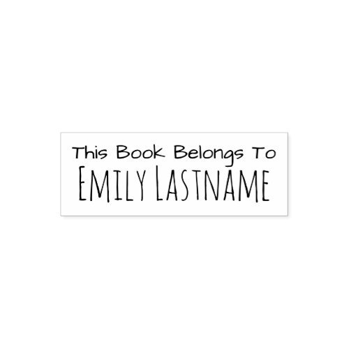 This Book Belongs To _ Name Library Bookplate Self_inking Stamp