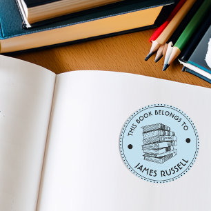This Book Belongs To Personalized Classic Round Sticker