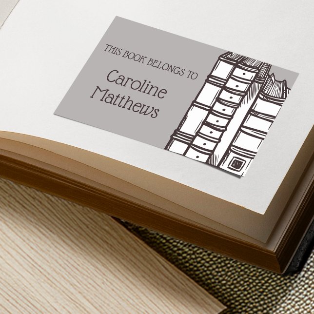 This Book Belongs To Personalized Rectangular Sticker (This Book Belongs To Personalized Rectangular Sticker)