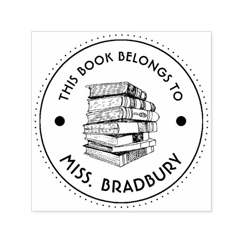 This Book Belongs To Personalized Self_inking Stamp