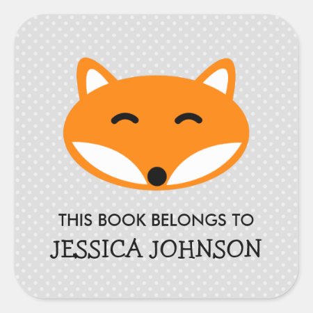 This Book Belongs To Red Fox Bookplate Stickers