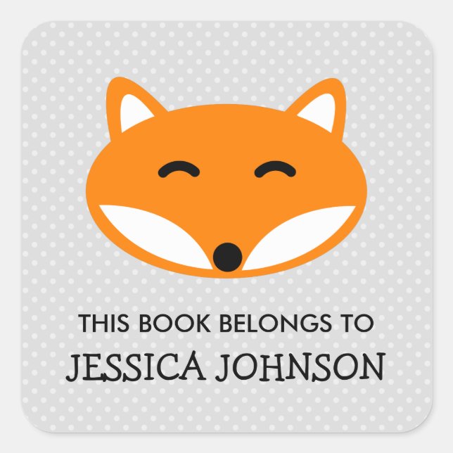 This book belongs to red fox bookplate stickers (Front)