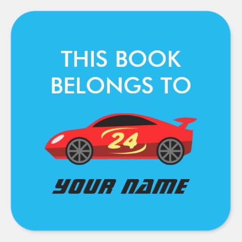 This book belongs to red racecar custom bookplate