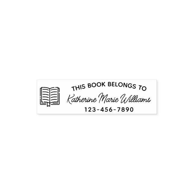 This Book Belongs To - Self Inking Pocket Stamp (Design)