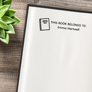 This Book Belongs To Simple Name Self-inking Stamp