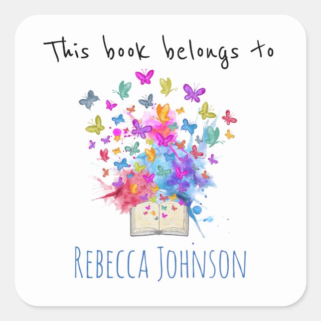 This book belongs to square sticker (Front)