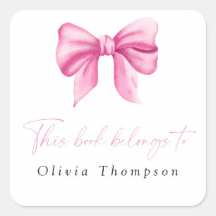 This book belongs to square sticker