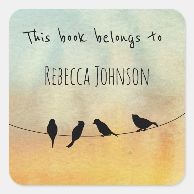 This book belongs to square sticker (Front)