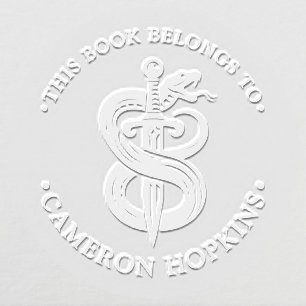 This Book Belongs To Sword With A Snake Embosser