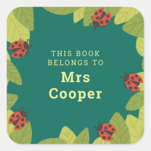 This book belongs to teacher ladybird sticker