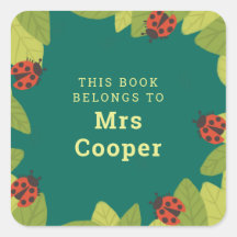 This book belongs to teacher ladybird sticker