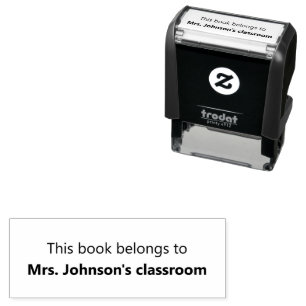 This Book Belongs to Teacher's Name Classroom Bold Self-inking Stamp