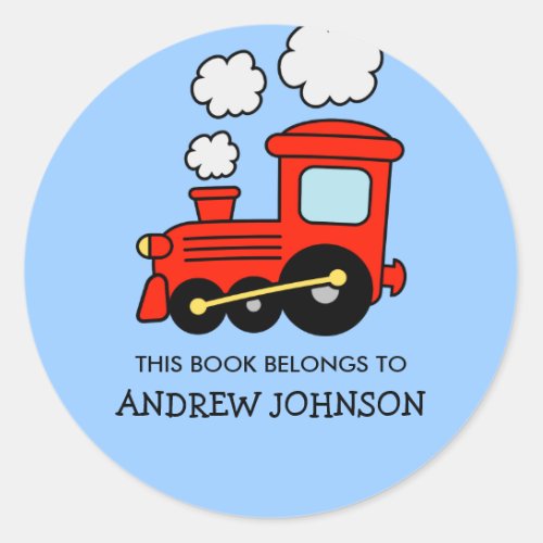 This book belongs to toy train bookplate stickers