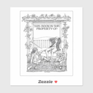 "This Book Belongs To" Vintage Bookplate Sticker