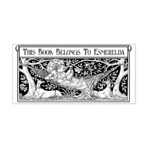 'This Book Belongs To' Walter Crane Illustration Self-inking Stamp