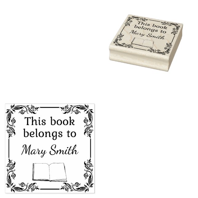 This Book Belongs To | Wood Art Stamp (Stamped)
