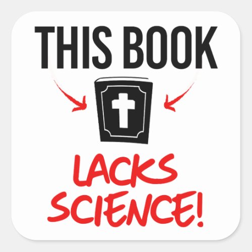 This book lacks science square sticker