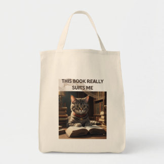 This Book Really Suits Me Funny Cat Tote Bag