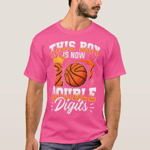 This Boy Double Digits Basketball 10 Year Old Boy T-Shirt