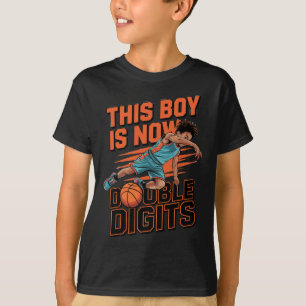This Boy Double Digits Ten 10 Year Old Birthday Sk T-Shirt