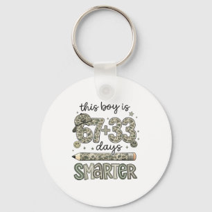 This Boy Is 67 + 33 Days Smarter Meme 100th Day Sc Keychain