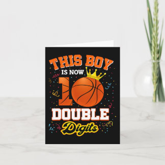 This Boy Is Now 10 Double Digits Basketball Lover Card