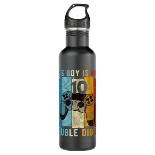 This Boy is Now Double Digits 10th Birthday Boy 10 Stainless Steel Water Bottle