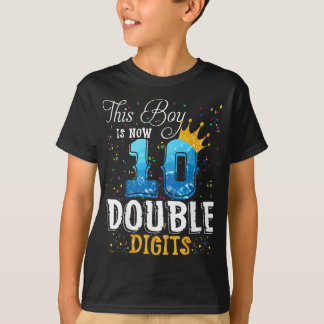 This Boy is Now Double Digits 10th Birthday Boy G T-Shirt