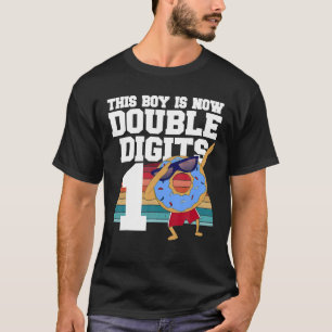 This Boy Is Now Double Digits 10Th Birthday Funny T-Shirt