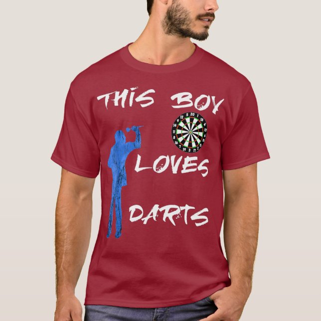This Boy Loves Darts Board Games Player T-Shirt (Front)
