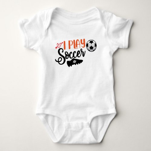 This boy loves  Football with Soccer ball  Baby Bodysuit