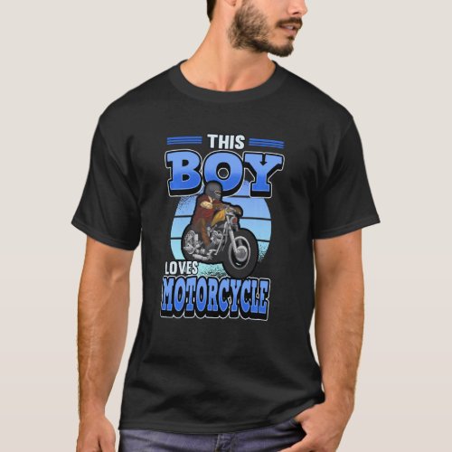 This Boy Loves Motorcycle Motocross Quad Racing T_Shirt