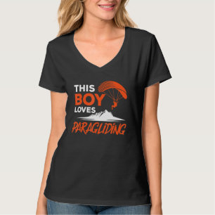 This Boy Loves Paragliding Paraglider Paraglide Pa T-Shirt